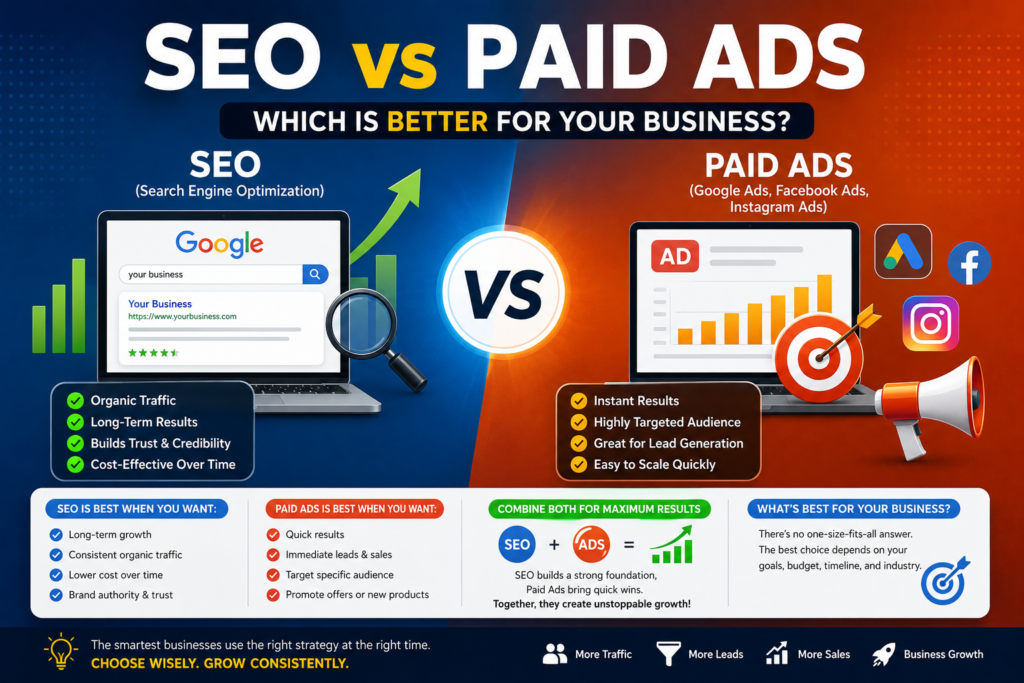 SEO vs Paid Ads: Which is Better for Business Growth in 2026?